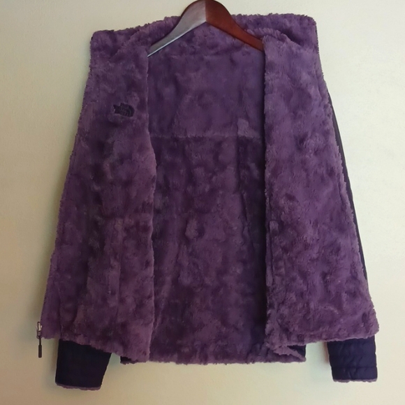 The North Face Mossbud Insulated Reversible Puffer Jacket Size M Packable Plum - Picture 10 of 14